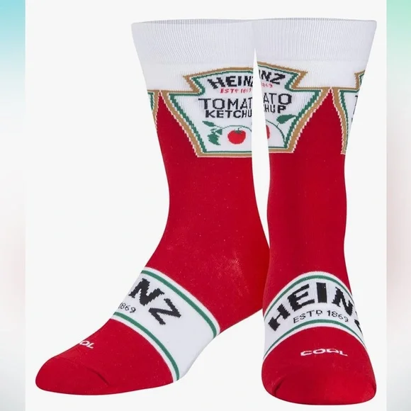 Cool Socks Heinz Ketchup Socks, NWT - Picture 1 of 6